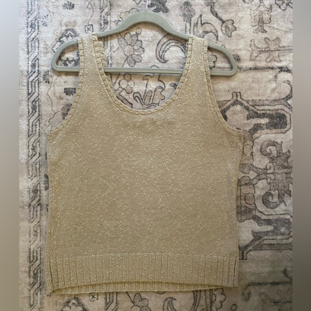 Loft Tan Knit Tank Top - Picture 8 of 8